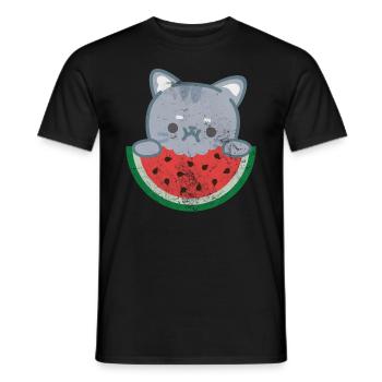 Pastèque - T-shirt homme - noir - Devant - AI Model Male 178 light (178cm)