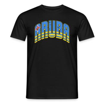 Aruba Caribbean Summer Ocean Beach Gift - Men's T-Shirt - black - Front - AI Model Male 178 light (178cm)