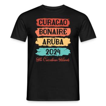 Aruba Caribbean Summer Ocean Beach Gift - Men's T-Shirt - black - Front - AI Model Male 178 light (178cm)