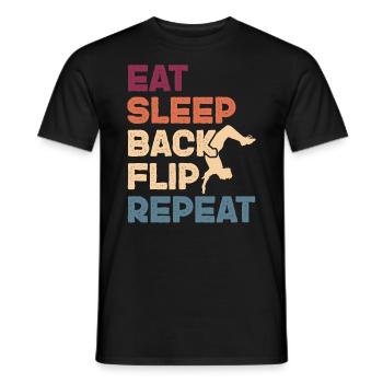 Backflip Salto Acrobaties Parkour Gymnastique Cadeau - T-shirt homme - noir - Devant - AI Model Male 178 light (178cm)