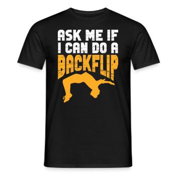 Backflip Salto Acrobaties Parkour Gymnastique Cadeau - T-shirt homme - noir - Devant - AI Model Male 178 light (178cm)