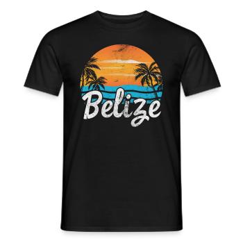 Belize - Männer T-Shirt - Schwarz - Vorne - AI Model Male 178 light (178cm)