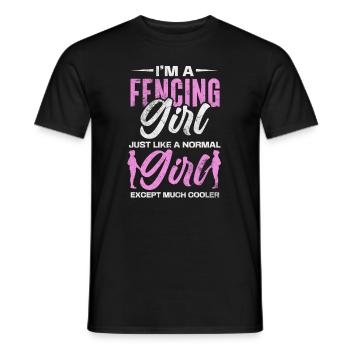 Fencing - Men's T-Shirt - black - Front - AI Model Male 178 light (178cm)