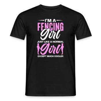 Fencing Sword Sabre Epee Fencing Gift - Men's T-Shirt - black - Front - AI Model Male 178 light (178cm)