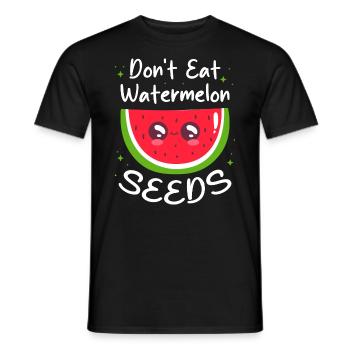Melon pastèque Fruit d’été Cadeau végétalien - T-shirt homme - noir - Devant - AI Model Male 178 light (178cm)