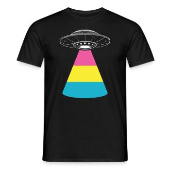 Alien UFO Alien Galaxy Geschnek - Men's T-Shirt - black - Front - AI Model Male 178 light (178cm)