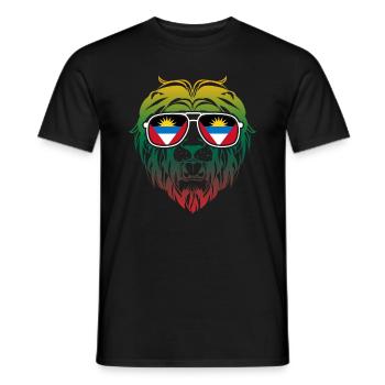Antigua Barbuda Caribbean Island Holiday Gift - Men's T-Shirt - black - Front - AI Model Male 178 light (178cm)