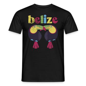 Belize - Männer T-Shirt - Schwarz - Vorne - AI Model Male 178 light (178cm)
