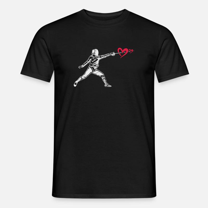 Fechten - Männer T-Shirt - Schwarz
