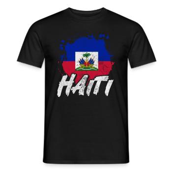 Haiti - Männer T-Shirt - Schwarz - Vorne - AI Model Male 178 light (178cm)