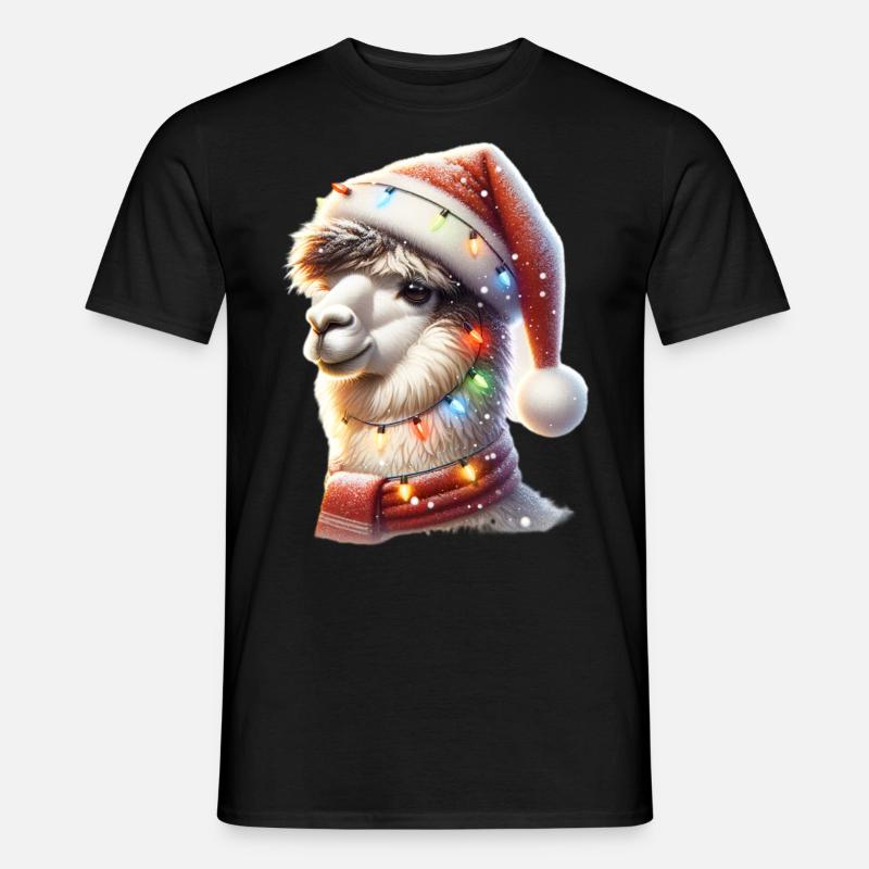 Lama - Männer T-Shirt - Schwarz