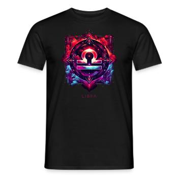 Zodiac Sign: Libra and Venus - Astrology Zodiac Ar - Men's T-Shirt - black - Front - AI Model Male 178 light (178cm)