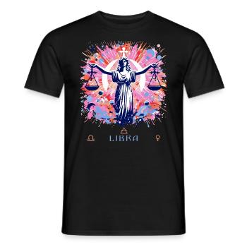 Astro zodiac sign: Libra and Venus/Aphrodite - Men's T-Shirt - black - Front - AI Model Male 178 light (178cm)