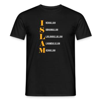 Musulman Islam Allah Ramadan Kareem Cadeau - T-shirt homme - noir - Devant - AI Model Male 178 light (178cm)