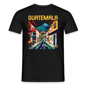 Guatemala Antigua-Barbuda Île des Caraïbes Cadeau - T-shirt homme - noir - Devant - AI Model Male 178 light (178cm)