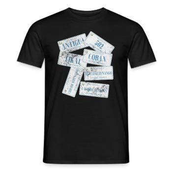 Antigua - Männer T-Shirt - Schwarz - Vorne - AI Model Male 178 light (178cm)