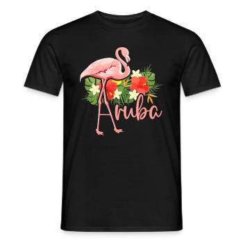 Aruba Caribbean Summer Ocean Beach Gift - Men's T-Shirt - black - Front - AI Model Male 178 light (178cm)