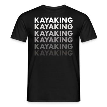 Kayaker Kayaking - Men's T-Shirt - black - Front - AI Model Male 178 light (178cm)