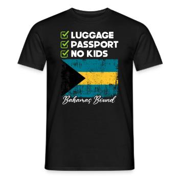 Bahamas Île des Caraïbes Cadeau d’été de l’Atlantique - T-shirt homme - noir - Devant - AI Model Male 178 light (178cm)