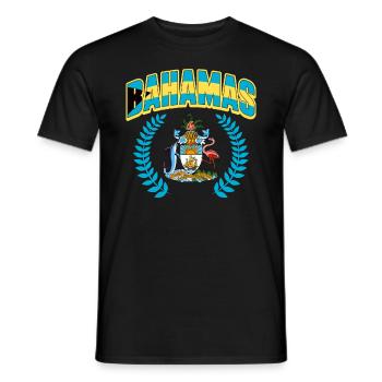Bahamas Île des Caraïbes Cadeau d’été de l’Atlantique - T-shirt homme - noir - Devant - AI Model Male 178 light (178cm)