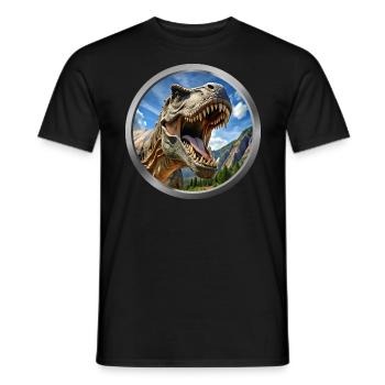 T Rex Animal - 3 - Men's T-Shirt - black - Front - AI Model Male 178 light (178cm)