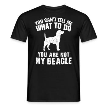 Funny Beagle Men Women Hound Beagle Dog Lovers - T-shirt homme - noir - Devant - AI Model Male 178 light (178cm)
