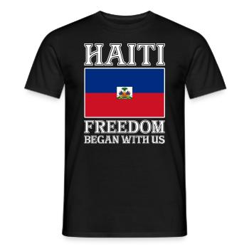 Haiti Haitianer Karibik Urlaub - Männer T-Shirt - Schwarz - Vorne - AI Model Male 178 light (178cm)