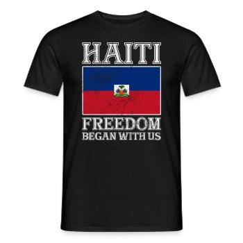 Haiti - Männer T-Shirt - Schwarz - Vorne - AI Model Male 178 light (178cm)