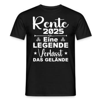 Pension 2025 - Une légende quitte le site - T-shirt homme - noir - Devant - AI Model Male 178 light (178cm)