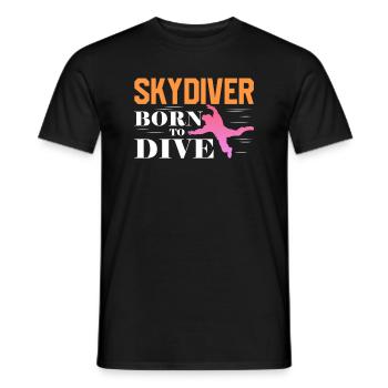 Skydive Skydiver Skydiving Parachute Gift - Men's T-Shirt - black - Front - AI Model Male 178 light (178cm)