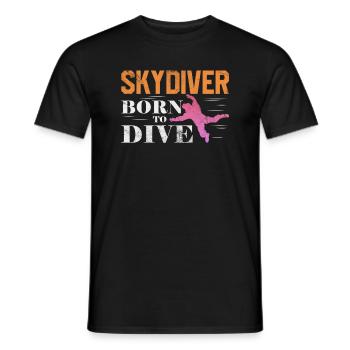 Skydive - Men's T-Shirt - black - Front - AI Model Male 178 light (178cm)