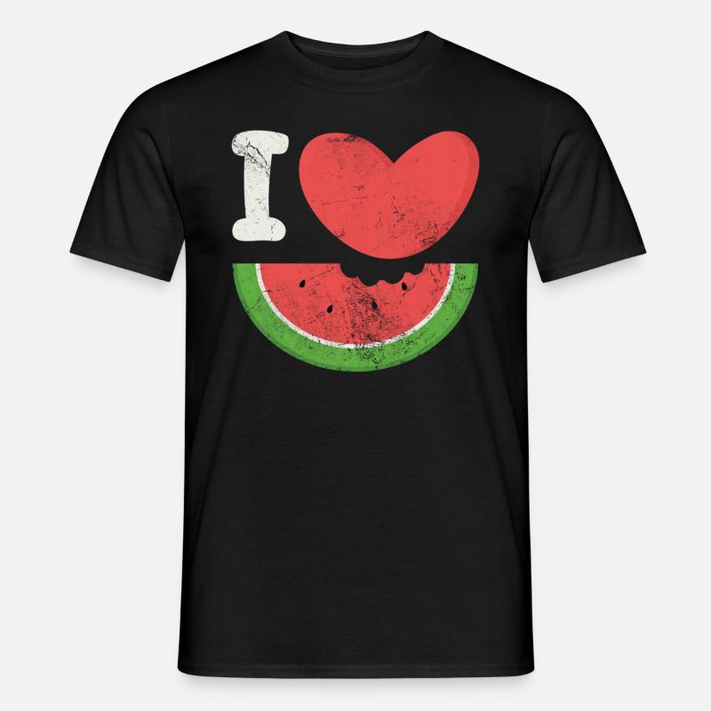 Wassermelone - Männer T-Shirt - Schwarz
