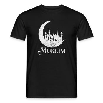 Muslim - Männer T-Shirt - Schwarz - Vorne - AI Model Male 178 light (178cm)