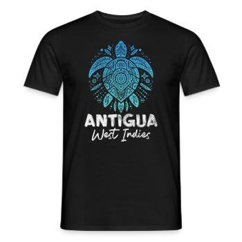 Antigua - Männer T-Shirt - Schwarz - Vorne - AI Model Male 178 light (178cm)