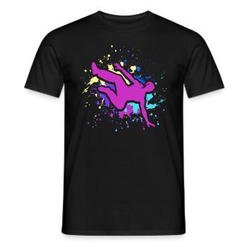 Backflip Salto Acrobaties Parkour Gymnastique Cadeau - T-shirt homme - noir - Devant - AI Model Male 178 light (178cm)