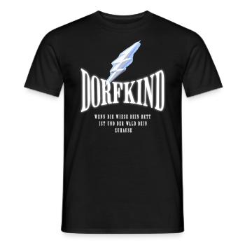 Dorfkind - Wenn die Wiese dein Bett ist - Männer T-Shirt - Schwarz - Vorne - AI Model Male 178 light (178cm)