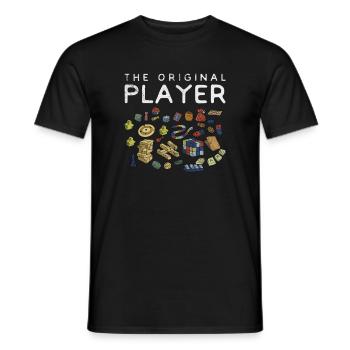 Board game - Men's T-Shirt - black - Front - AI Model Male 178 light (178cm)