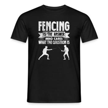 Fencing - Men's T-Shirt - black - Front - AI Model Male 178 light (178cm)