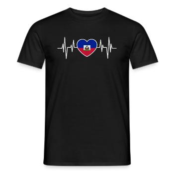 Haiti - Männer T-Shirt - Schwarz - Vorne - AI Model Male 178 light (178cm)
