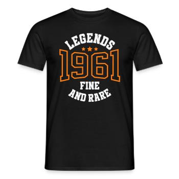Legends 1961 – Belle et rare idée cadeau vintage - T-shirt homme - noir - Devant - AI Model Male 178 light (178cm)