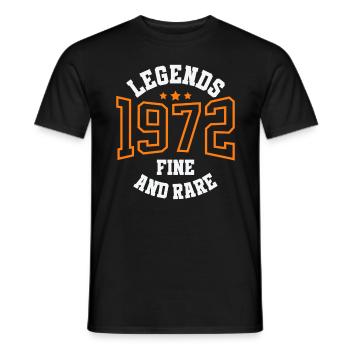 Legends 1972 – Belle et rare idée cadeau vintage - T-shirt homme - noir - Devant - AI Model Male 178 light (178cm)