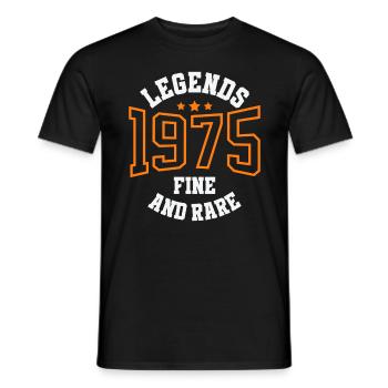 Legends 1975 – Fine and Rare Vintage Gift Idea - Men's T-Shirt - black - Front - AI Model Male 178 light (178cm)