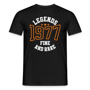 Legends 1977 – Belle et rare idée cadeau vintage - T-shirt homme - noir - Devant - AI Model Male 178 light (178cm)