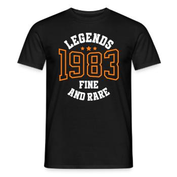 Legends 1983 – Belle et rare idée cadeau vintage - T-shirt homme - noir - Devant - AI Model Male 178 light (178cm)