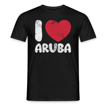 Aruba - Men's T-Shirt - black - Front - AI Model Male 178 light (178cm)