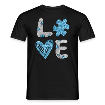 Journée de sensibilisation à l’autisme Cadeau autiste - T-shirt homme - noir - Devant - AI Model Male 178 light (178cm)