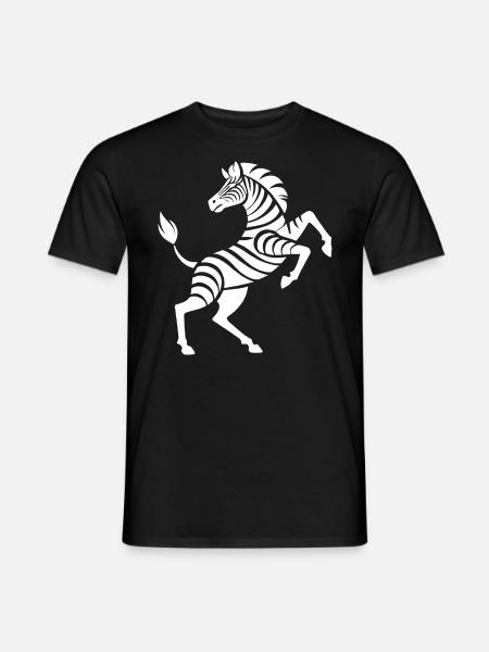 Zebra Hufe hoch Kunststück Silhouette - Männer T-Shirt - Schwarz