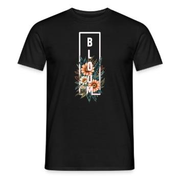 Bloom Botanical Frame - Men's T-Shirt - black - Front - AI Model Male 178 light (178cm)