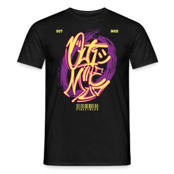 Streetwear Urban Graffiti - Men's T-Shirt - black - Front - AI Model Male 178 light (178cm)