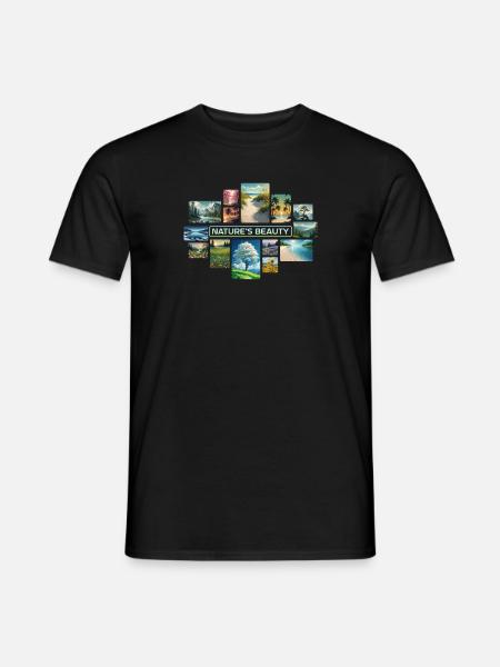 Nature's Beauty Collage - Men's T-Shirt - black